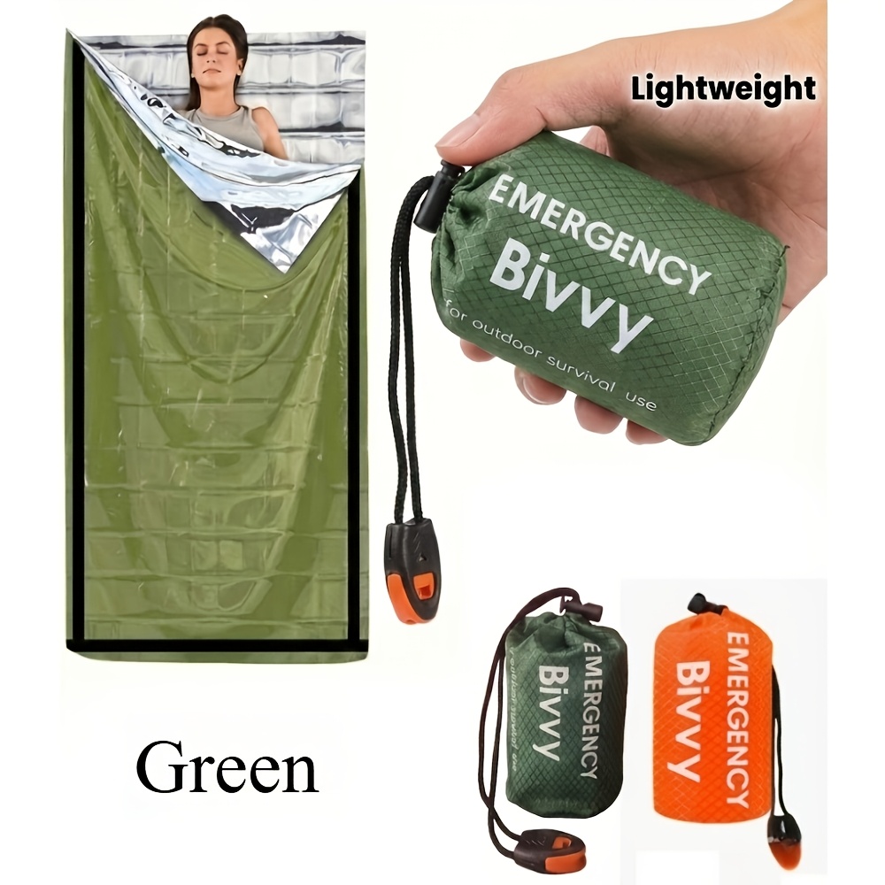 Bivy Bag Emergency - 3-częściowy zestaw awaryjny śpiwór z kapturem,