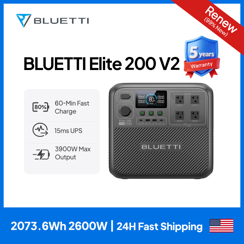 【Renew】BLUETTI Elite 200 V2 Pr – Solar Emergency Charger recenzja i cena